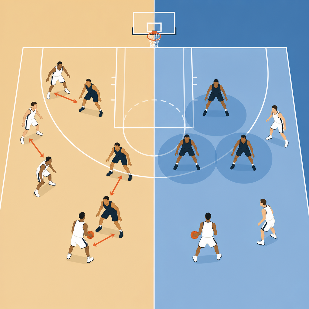 Man-to-Man vs Zone Defense: When Does Each Win and Why?